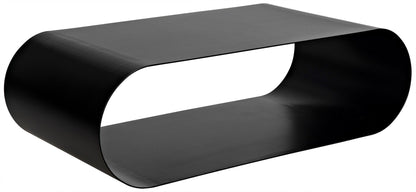 Hera Black Steel Geometric Coffee Table-Coffee Tables-Noir-Sideboards and Things