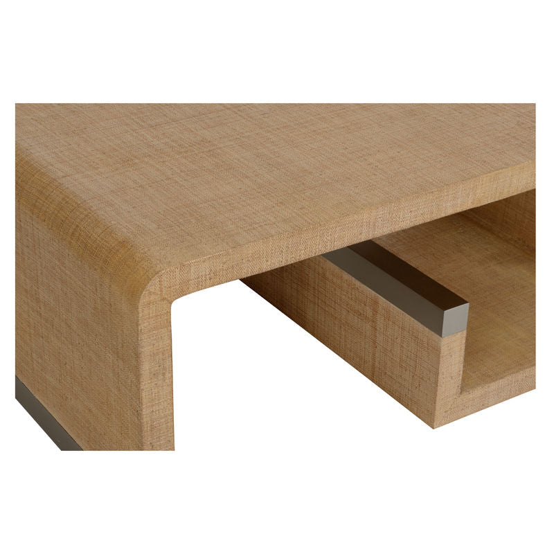 Hera Natural Natural Saguran Warpped Coffee Table-Coffee Tables-Wildwood-LOOMLAN