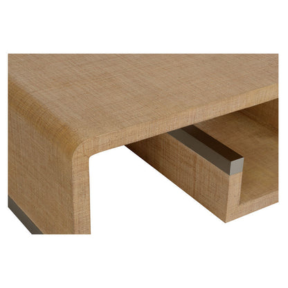 Hera Natural Natural Saguran Warpped Coffee Table-Coffee Tables-Wildwood-LOOMLAN