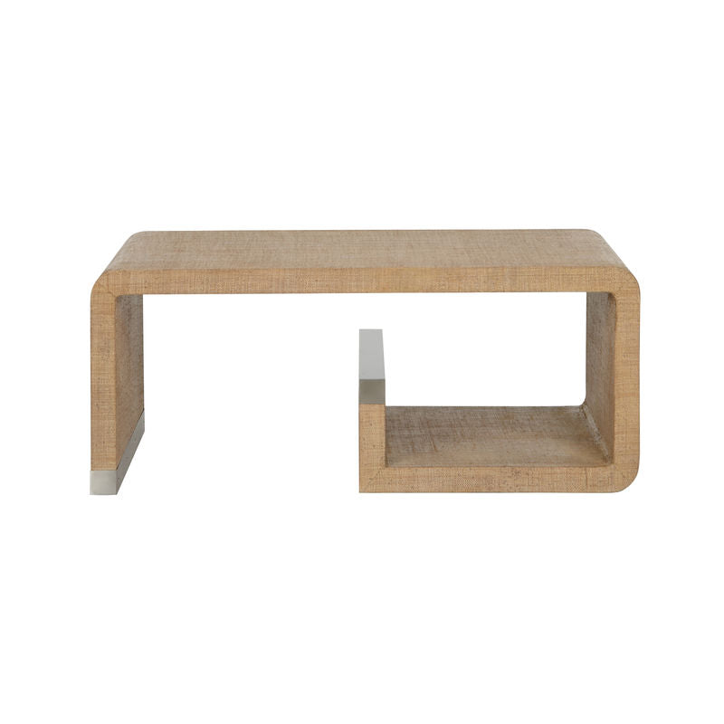 Hera Natural Natural Saguran Warpped Coffee Table-Coffee Tables-Wildwood-LOOMLAN