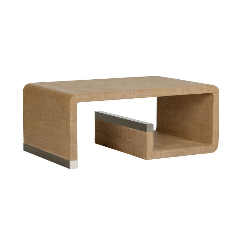 Hera Natural Natural Saguran Warpped Coffee Table-Coffee Tables-Wildwood-LOOMLAN