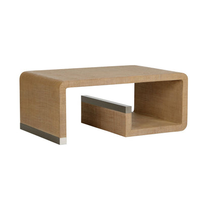 Hera Natural Natural Saguran Warpped Coffee Table-Coffee Tables-Wildwood-LOOMLAN