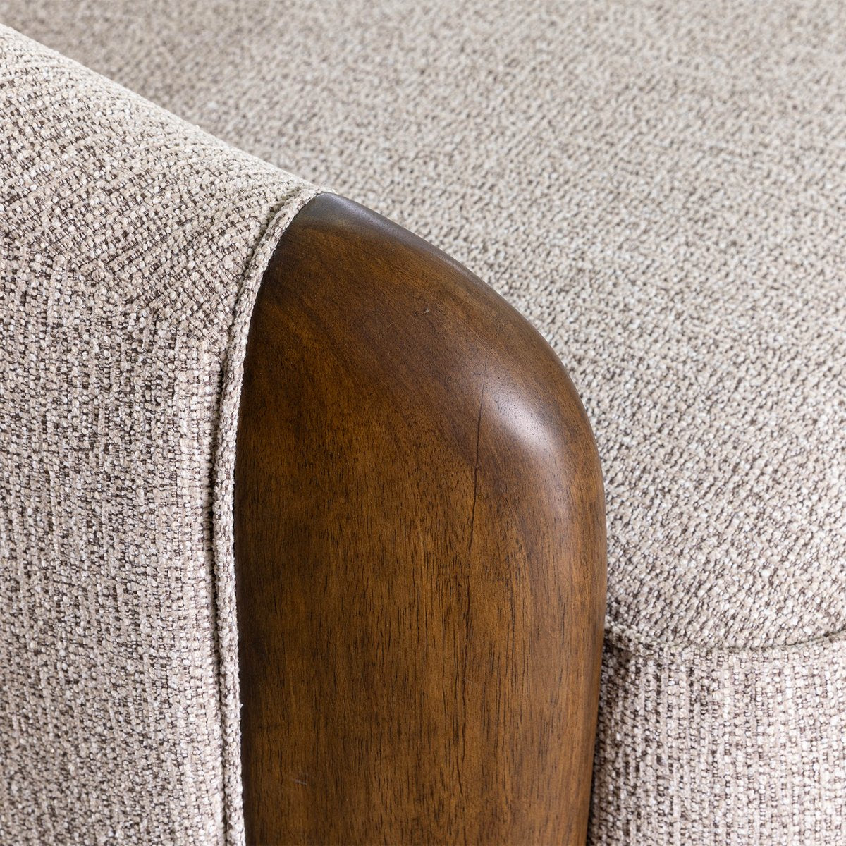 LH Home Heritage Beige Fabric Sofa