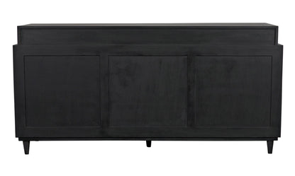 Hermosa Wood Black Sideboard-Sideboards-Noir-Sideboards and Things