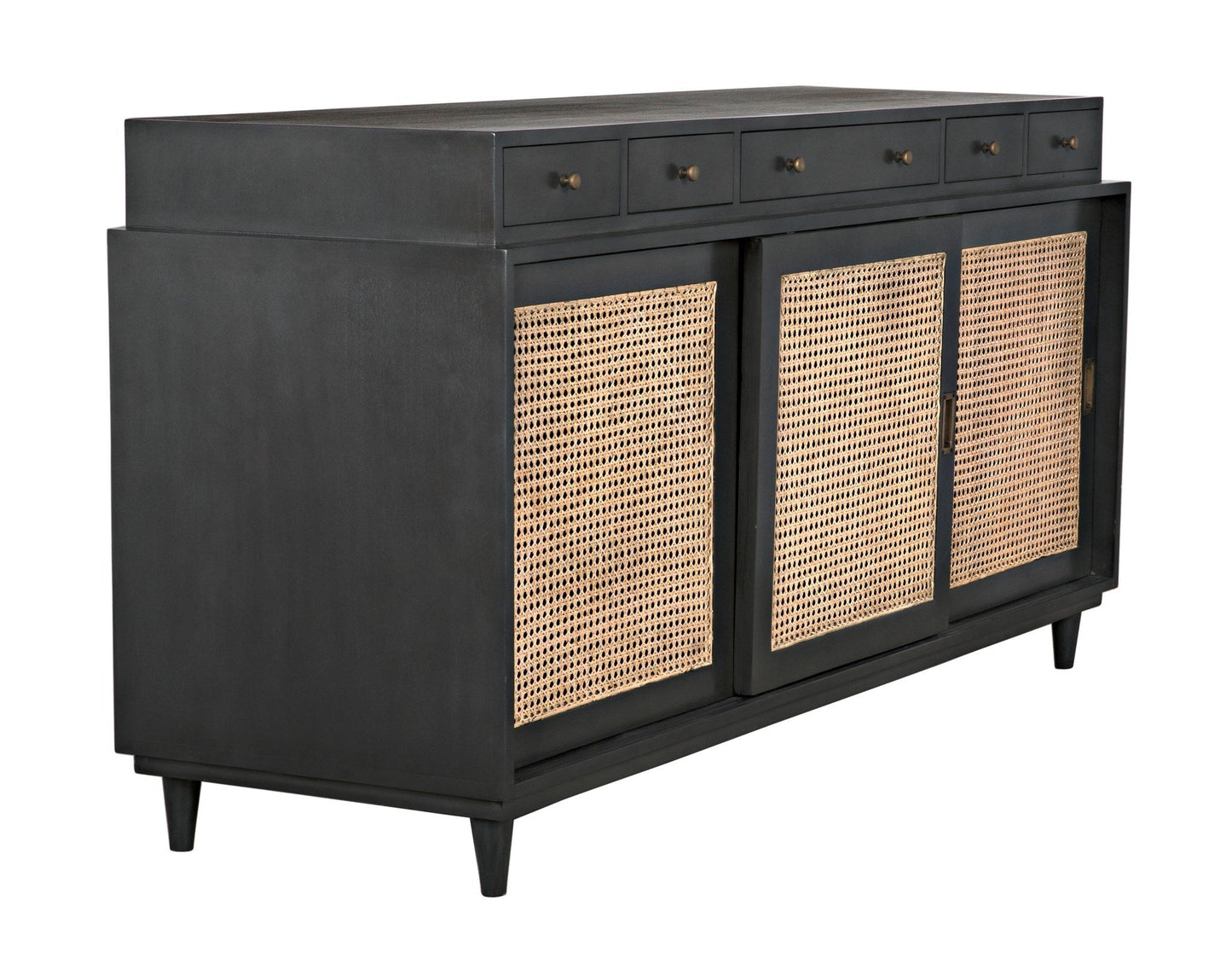 Hermosa Wood Black Sideboard-Sideboards-Noir-Sideboards and Things