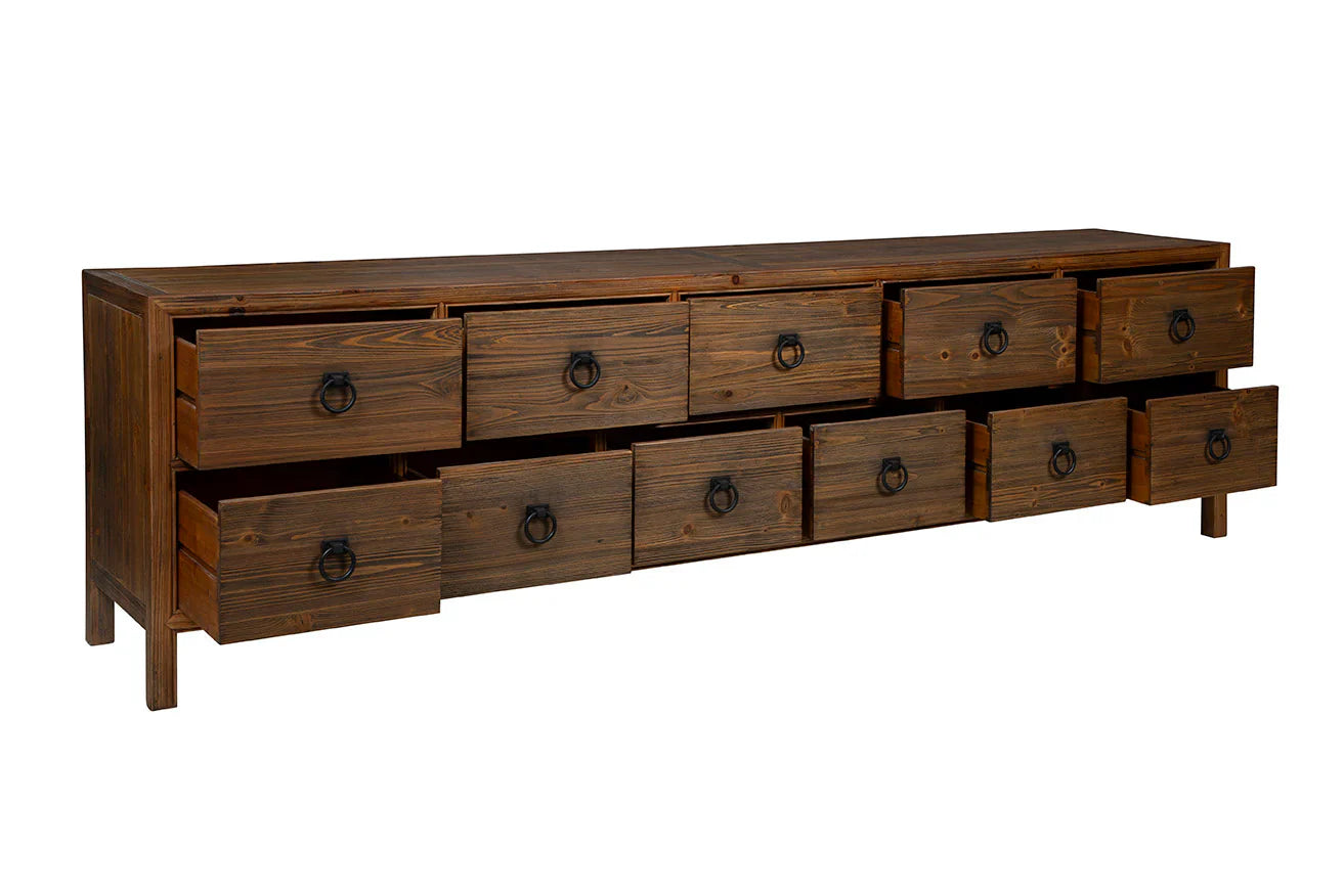 Hewitt Aesthetic Designed Wooden Drawer Bank