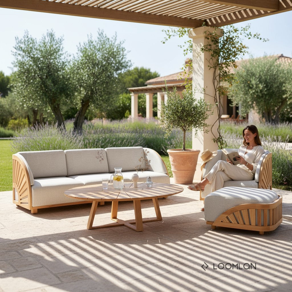 HiTeak HiTeak Solis Deep Seating Outdoor Ottoman