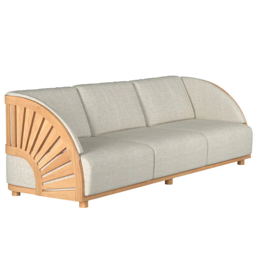 HiTeak Solis Deep Seating Outdoor Sofa with Sunbrella