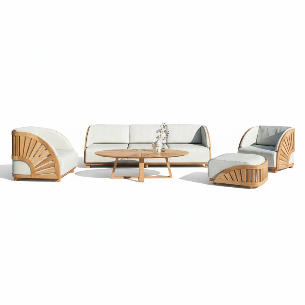 HiTeak Solis Teak Patio Deep Sofa Set