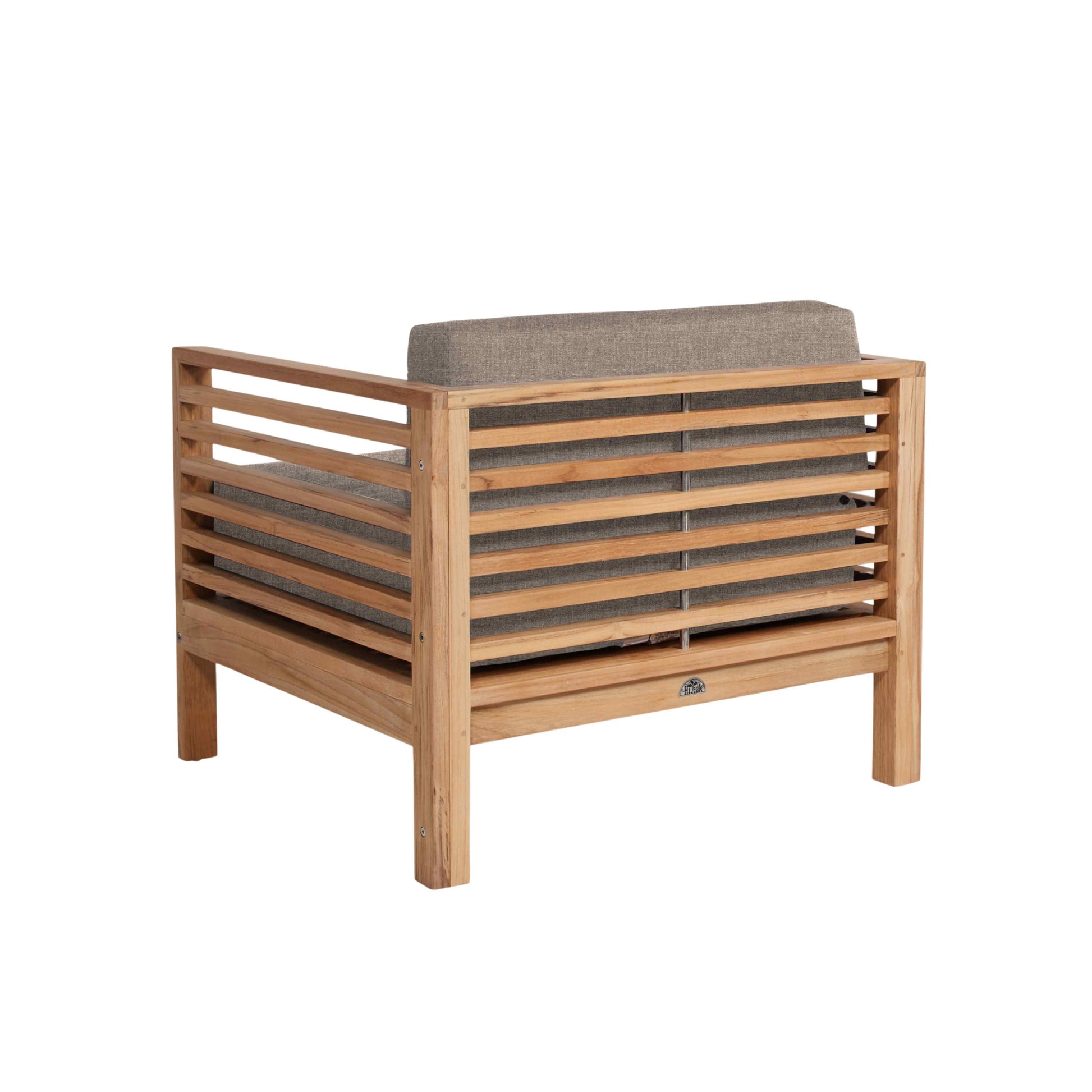HiTeak Summer Teak Outdoor Accent Chair with Sunbrella