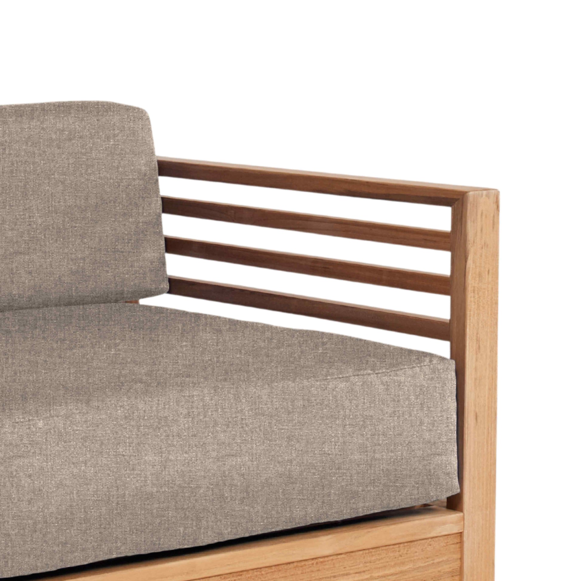 HiTeak Summer Teak Outdoor Accent Chair with Sunbrella