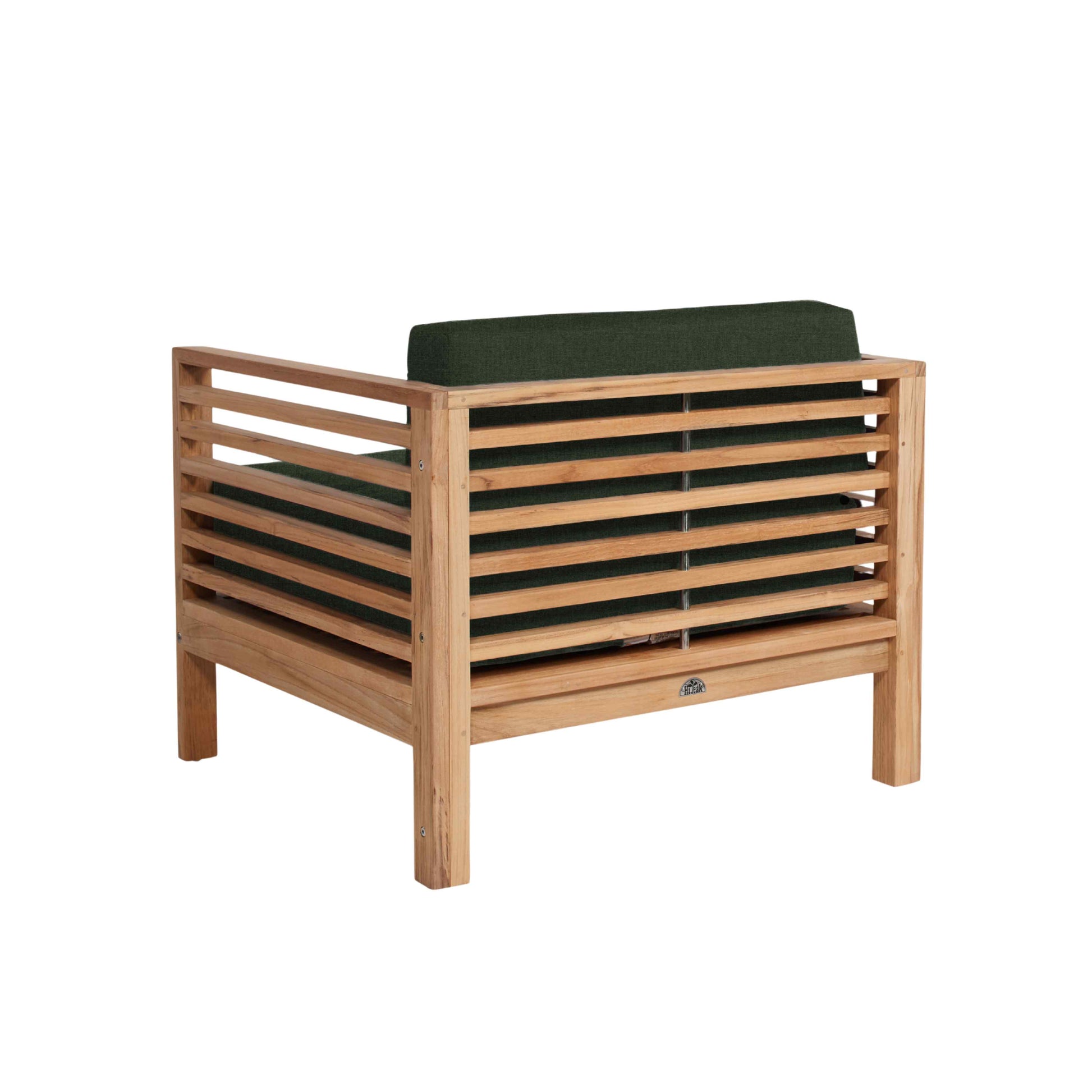 HiTeak Summer Teak Outdoor Accent Chair with Sunbrella