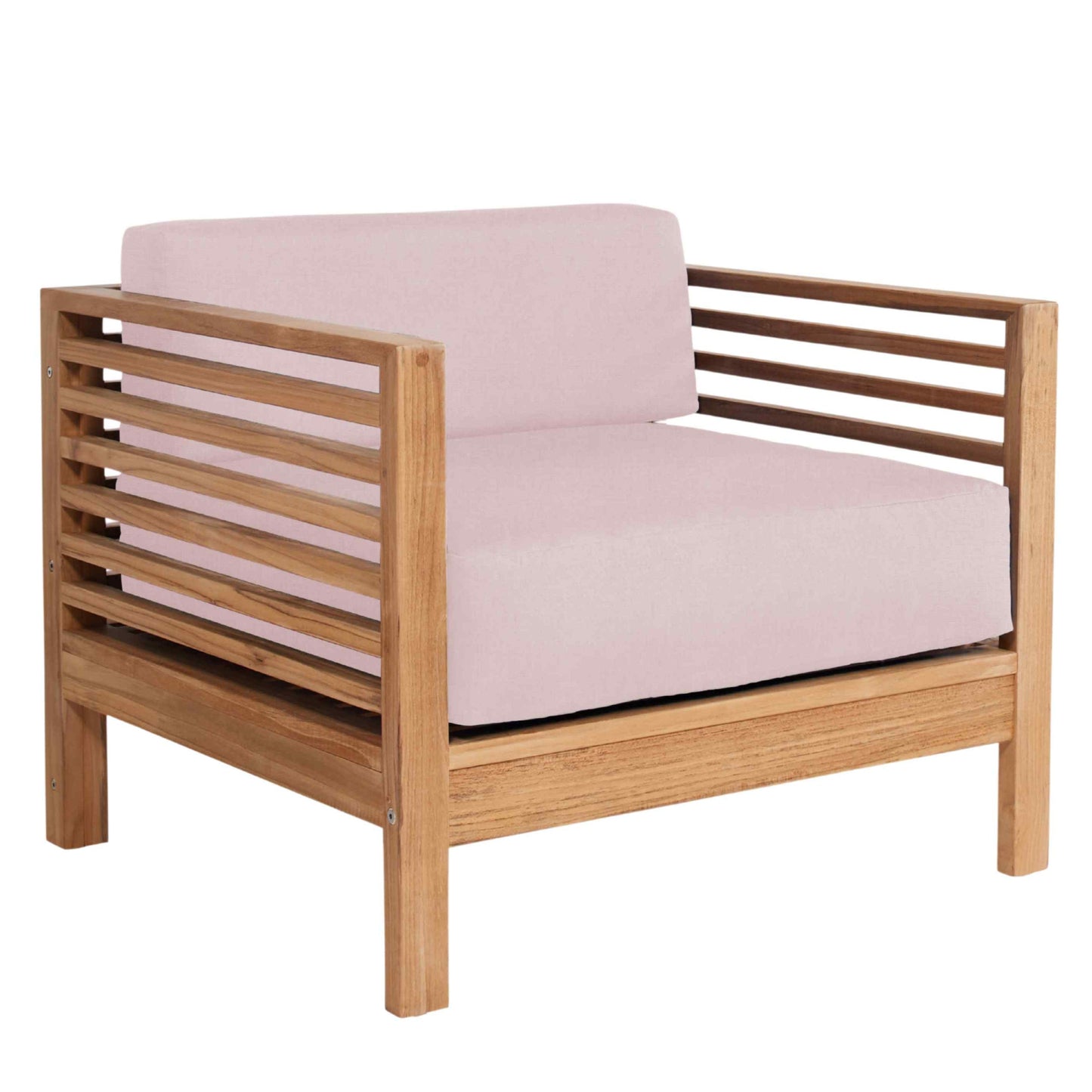 HiTeak Summer Teak Outdoor Accent Chair with Sunbrella