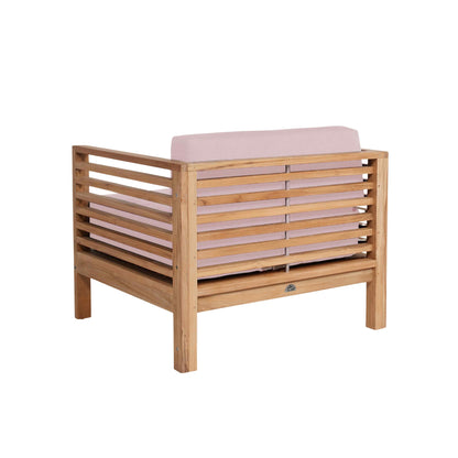 HiTeak Summer Teak Outdoor Accent Chair with Sunbrella