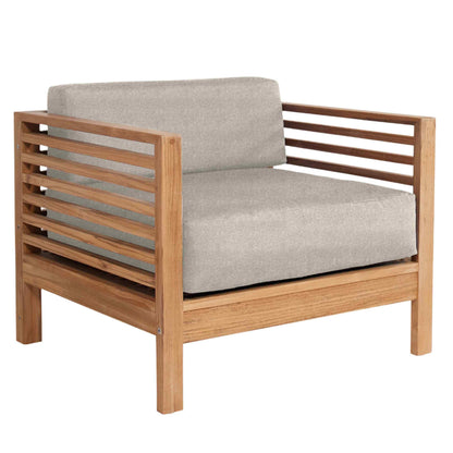 HiTeak Summer Teak Outdoor Accent Chair with Sunbrella