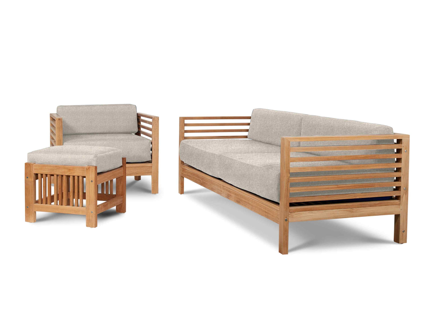Summer Teak Outdoor Sofa with Sunbrella