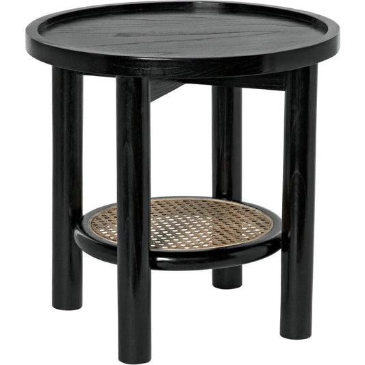 Noir Hide Away Side Table, Charcoal Black