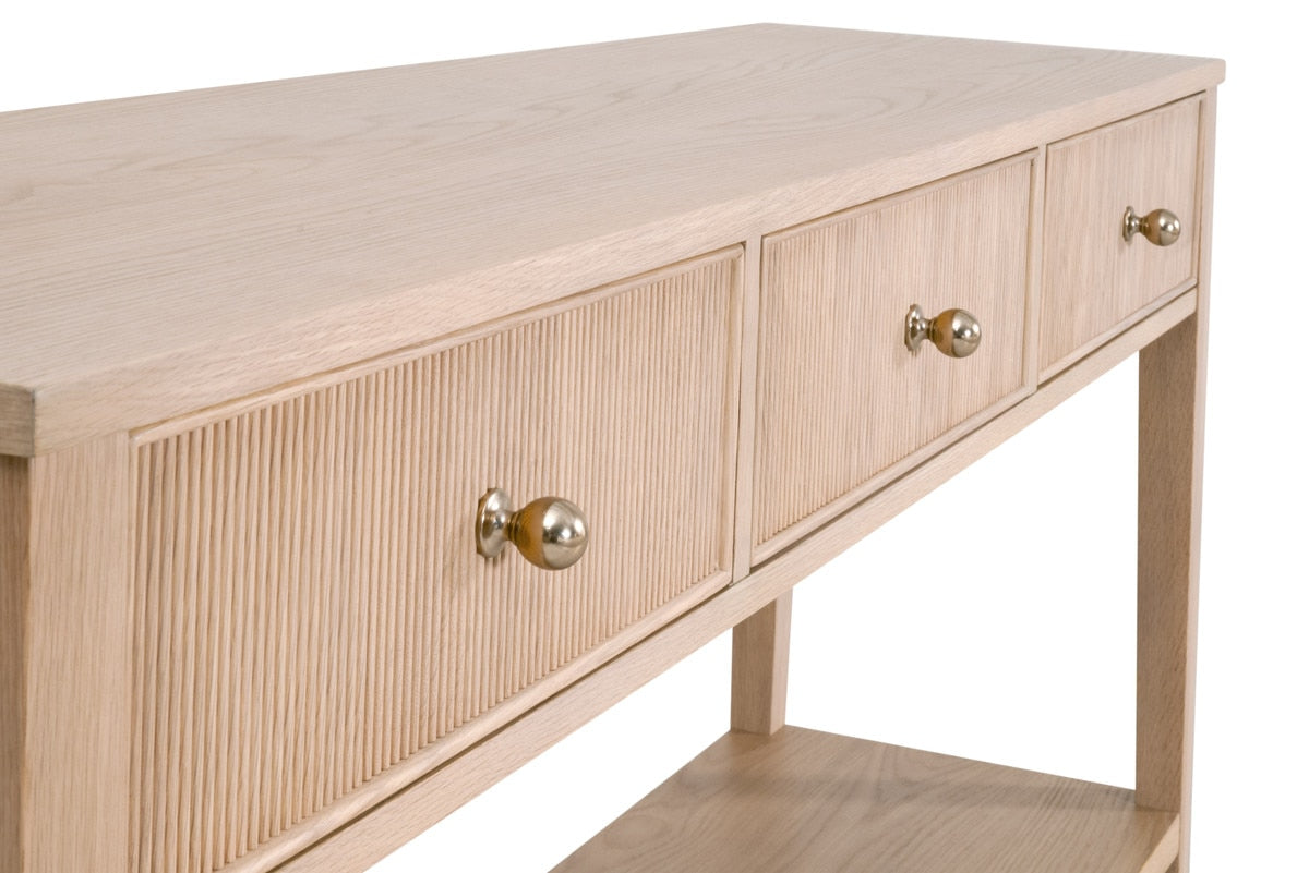 Essentials For Living Highland Wooden 3-Drawer Sofa Table