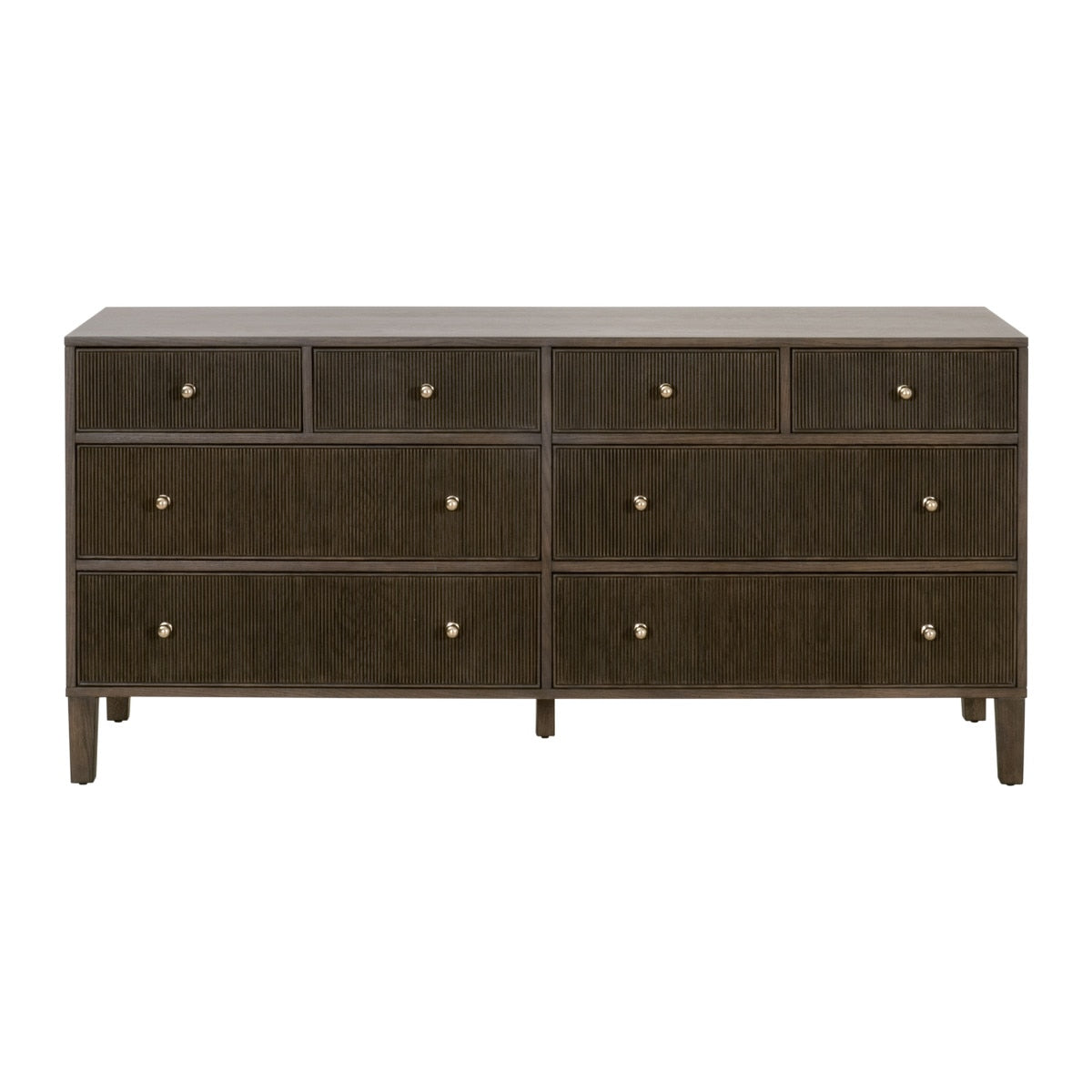 Highland Fluted Wood8-Drawer Dresser