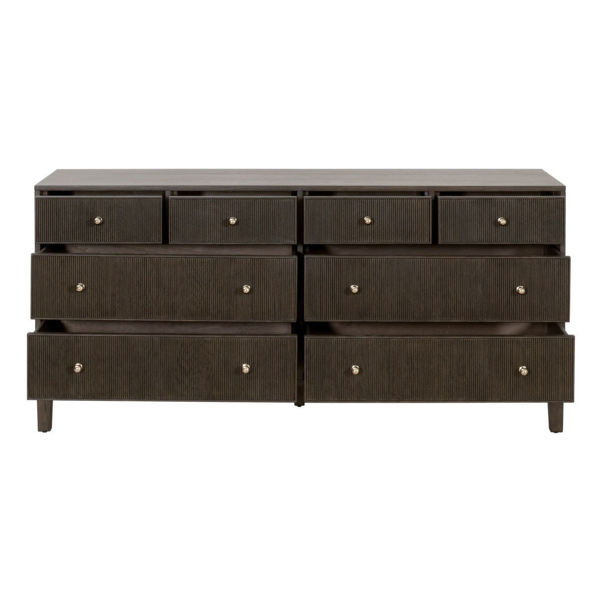 Highland Fluted Wood8-Drawer Dresser