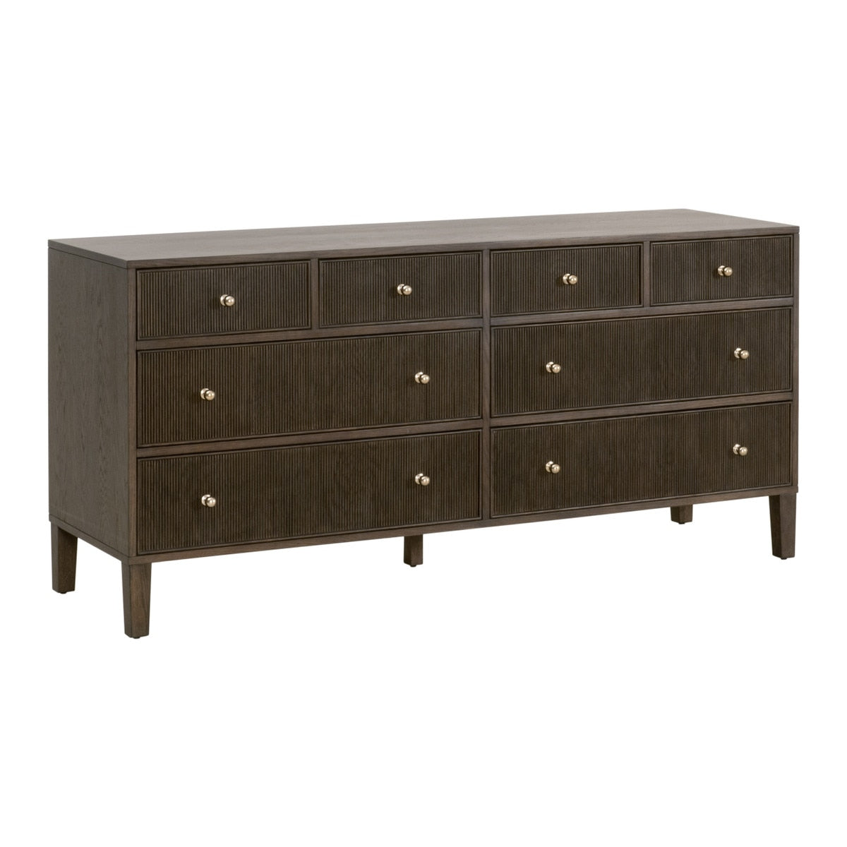 Highland Fluted Wood8-Drawer Dresser