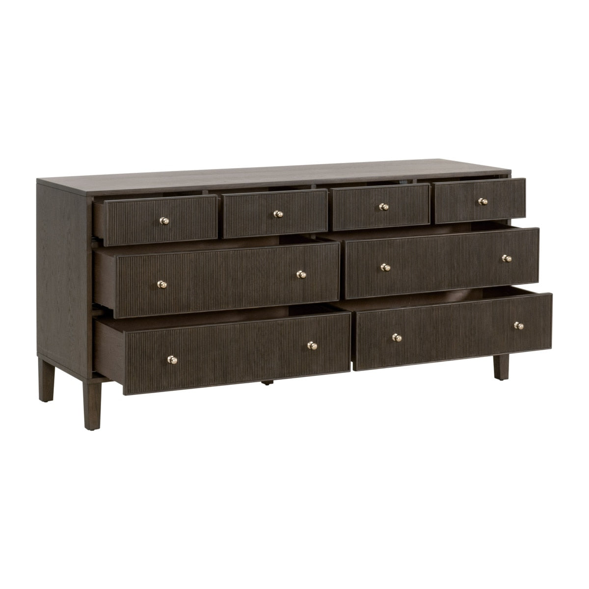 Highland Fluted Wood8-Drawer Dresser