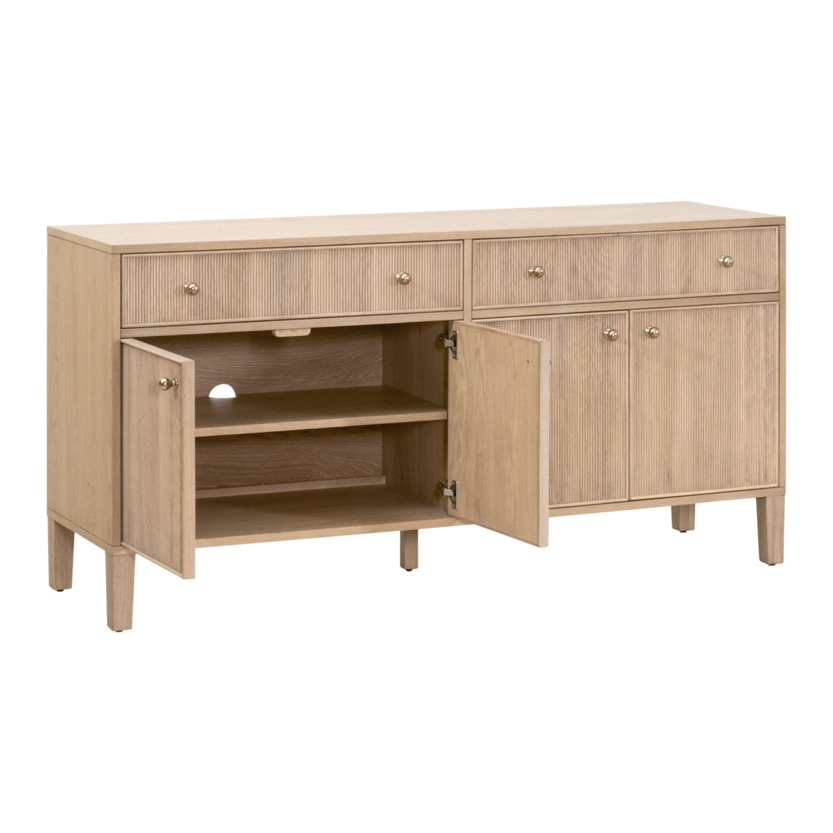 Highland Classic Designed Wooden Media Sideboard