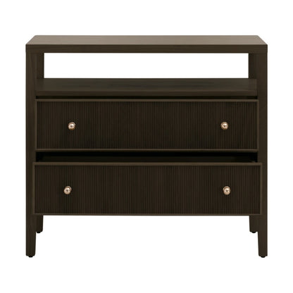 Highland Open Shelf 2-Drawer Nightstand