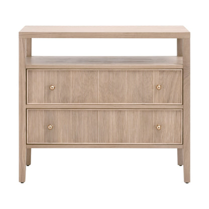 Highland Open Shelf 2-Drawer Nightstand