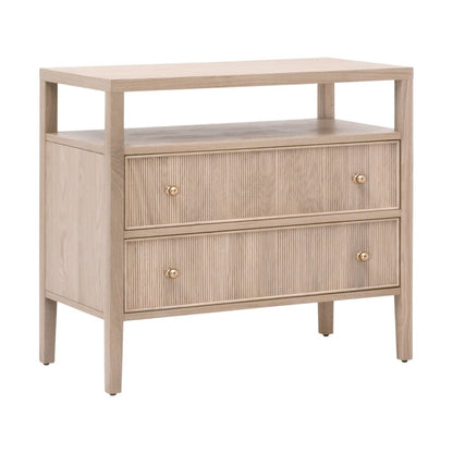 Highland Open Shelf 2-Drawer Nightstand