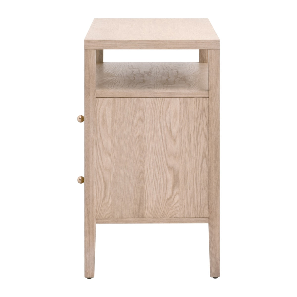 Highland Open Shelf 2-Drawer Nightstand