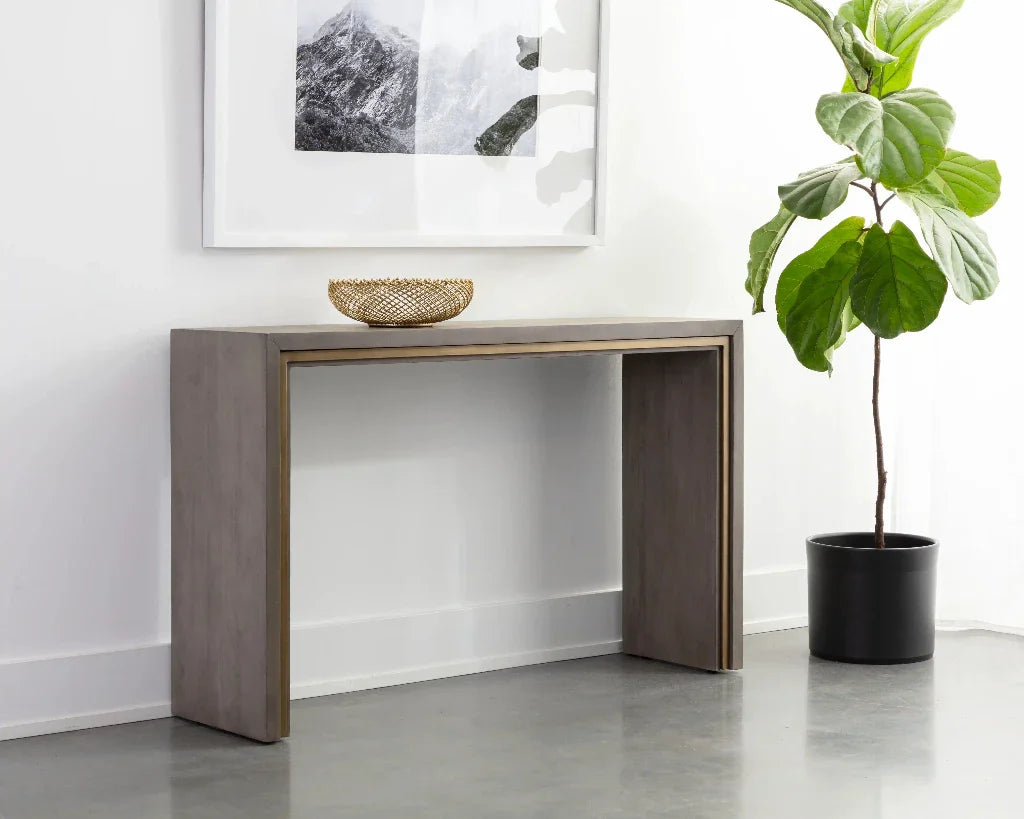 Hilbert Wooden Rectangular Console Table