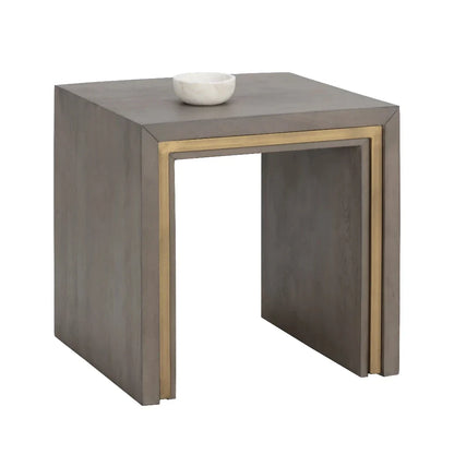 SUNPAN Hilbert Wooden Rectangular Side Table