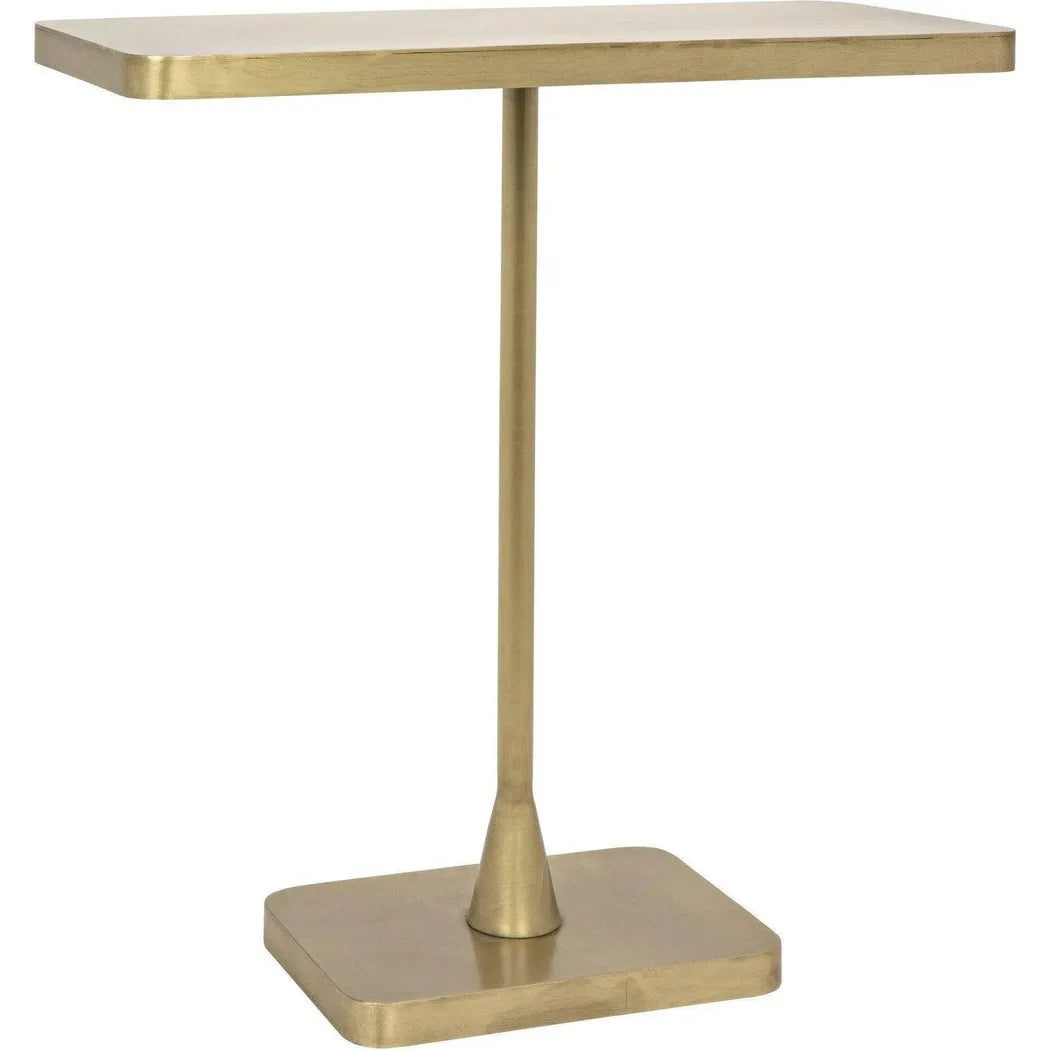 Noir Hild Steel Rectangle Side Table With Brass