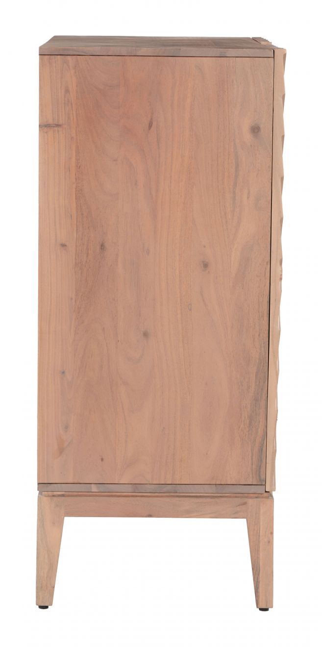 Zuo Modern Hira Two Doors Natural Wooden Cabinet
