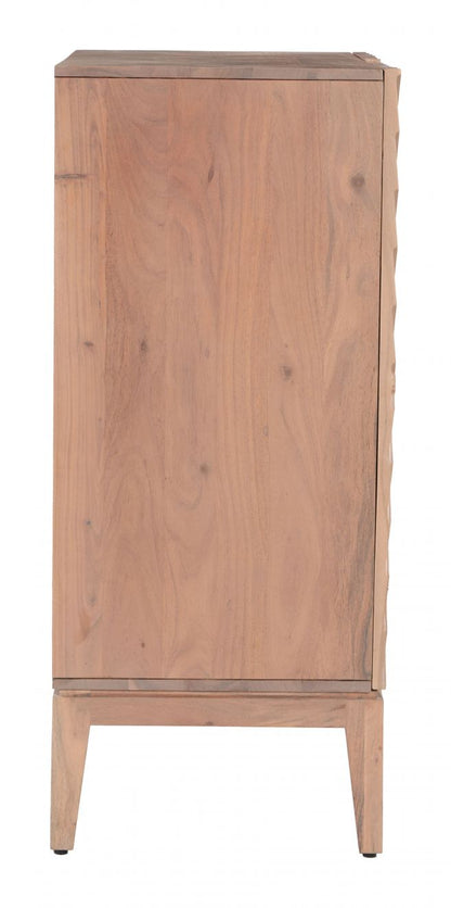 Zuo Modern Hira Two Doors Natural Wooden Cabinet