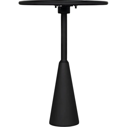 Noir Hiro Black Steel Round Side Table