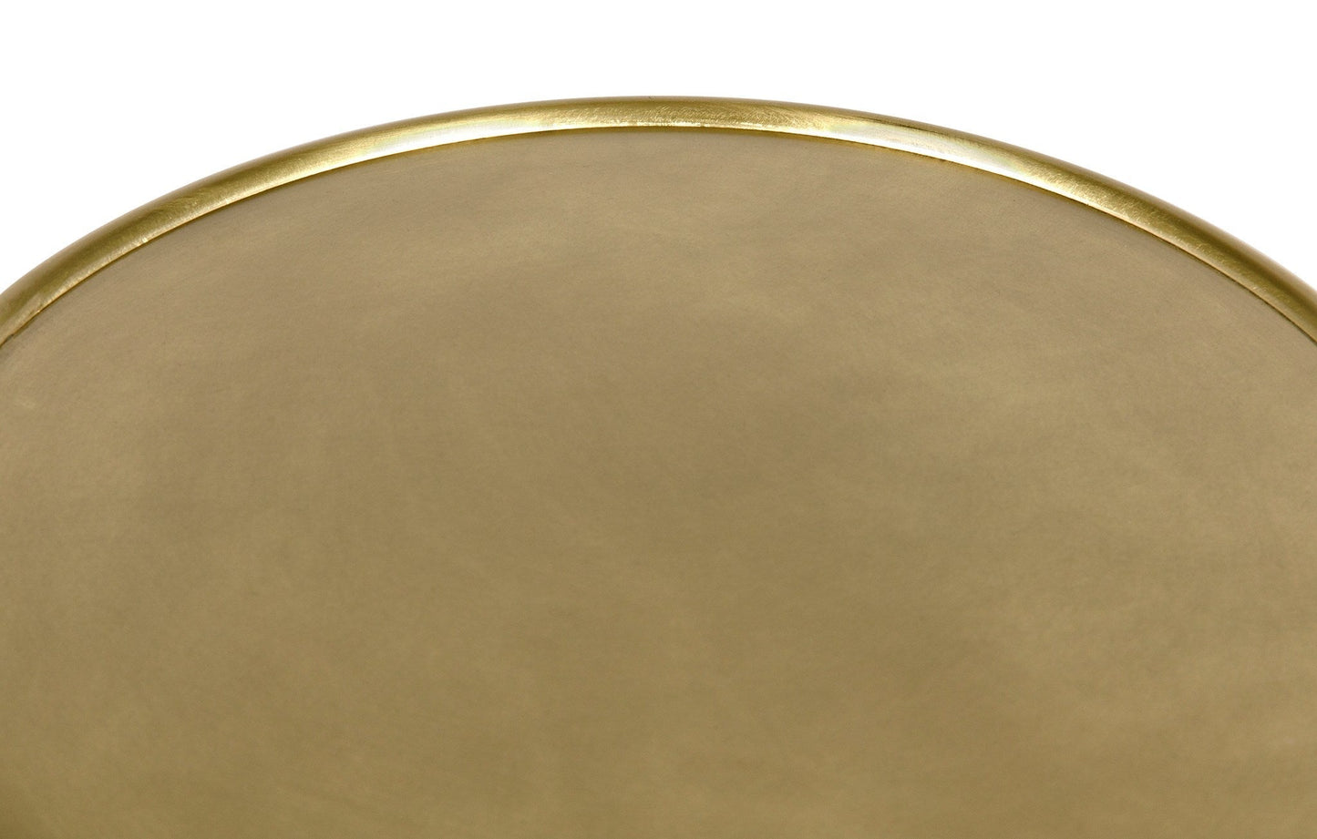 Hiro Steel Round Side Table With Brass Finish-Side Tables-Noir-Sideboards and Things