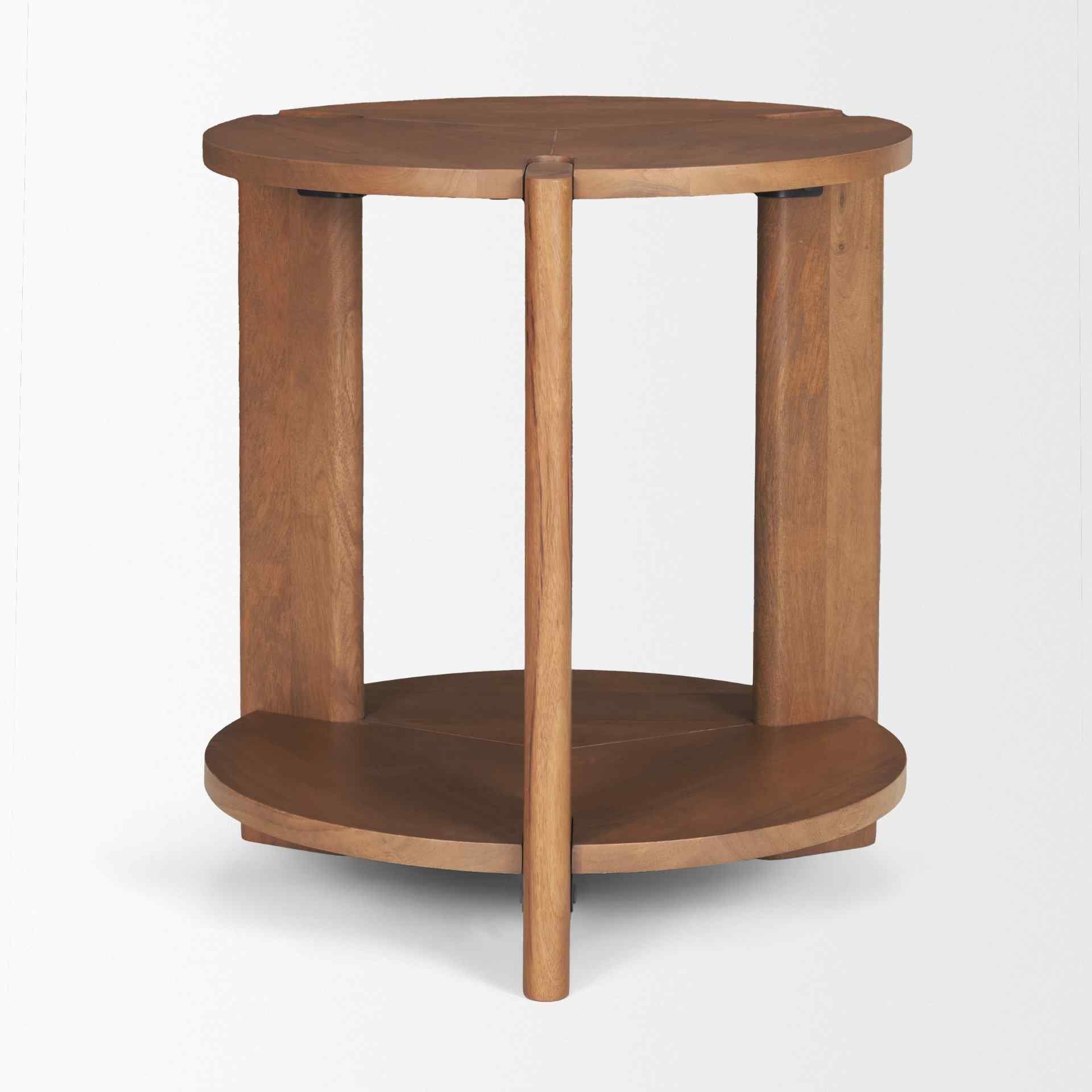 Mercana Hisako Wooden Round Accent Table