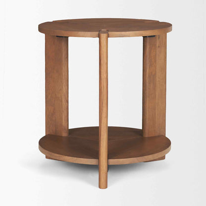 Mercana Hisako Wooden Round Accent Table