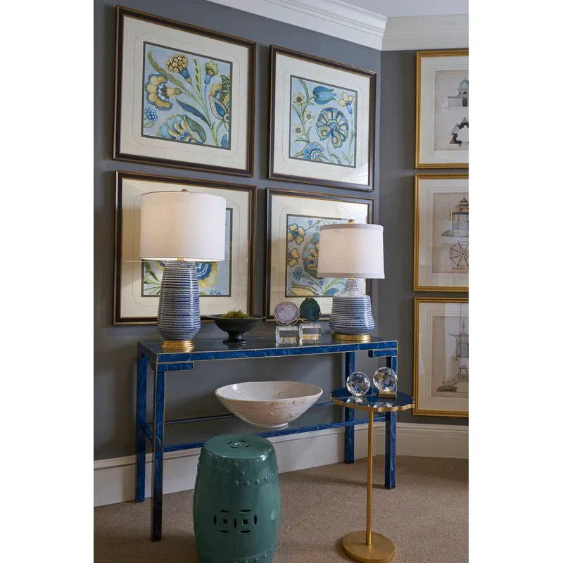 Chelsea House Hive Drum Shade Antique Gold Leaf Base Table Lamp