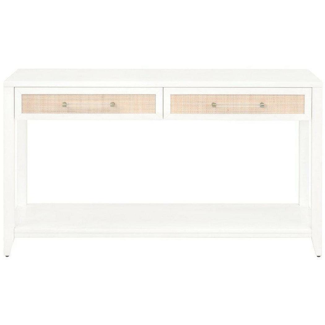 Holland 2-Drawer Console Table With Drawers White Rattan Console Tables Sideboards and Things By Essentials For Living