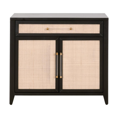 Holland Media Chest Solid Wood and Rattan Inlay Accent Cabinets Sideboards and Things By Essentials For Living