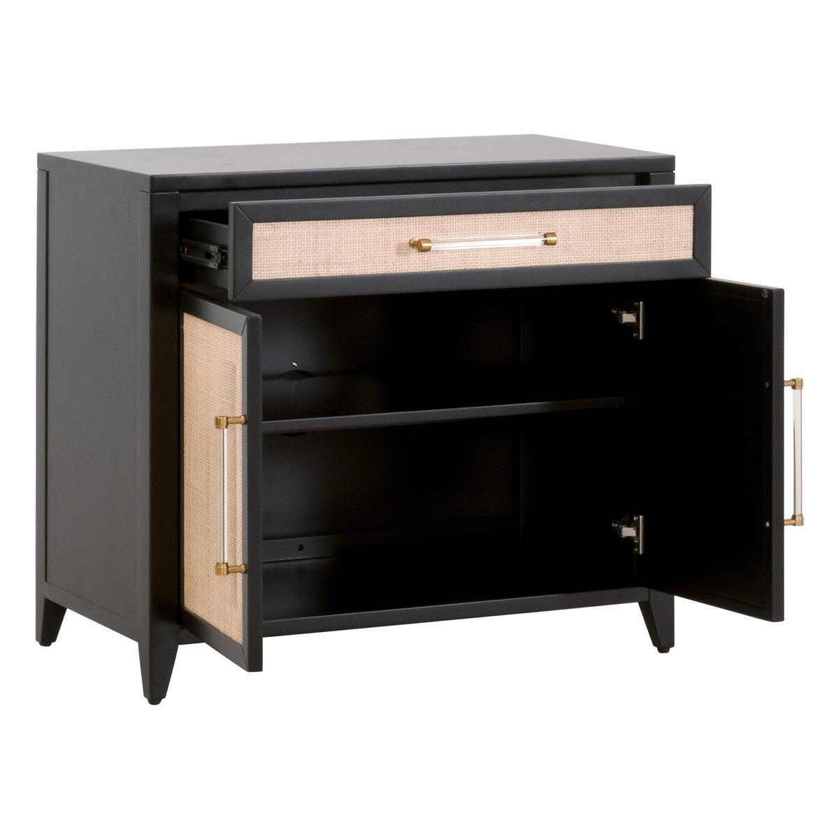 Holland Media Chest Solid Wood and Rattan Inlay Accent Cabinets Sideboards and Things By Essentials For Living