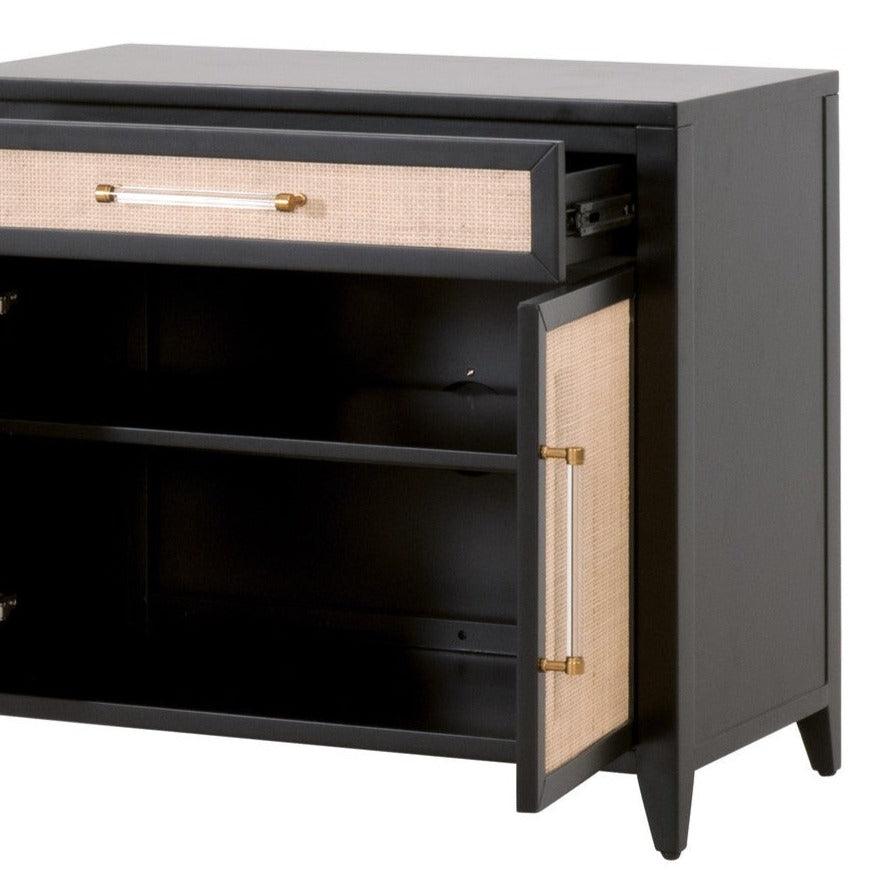 Holland Media Chest Solid Wood and Rattan Inlay Accent Cabinets Sideboards and Things By Essentials For Living