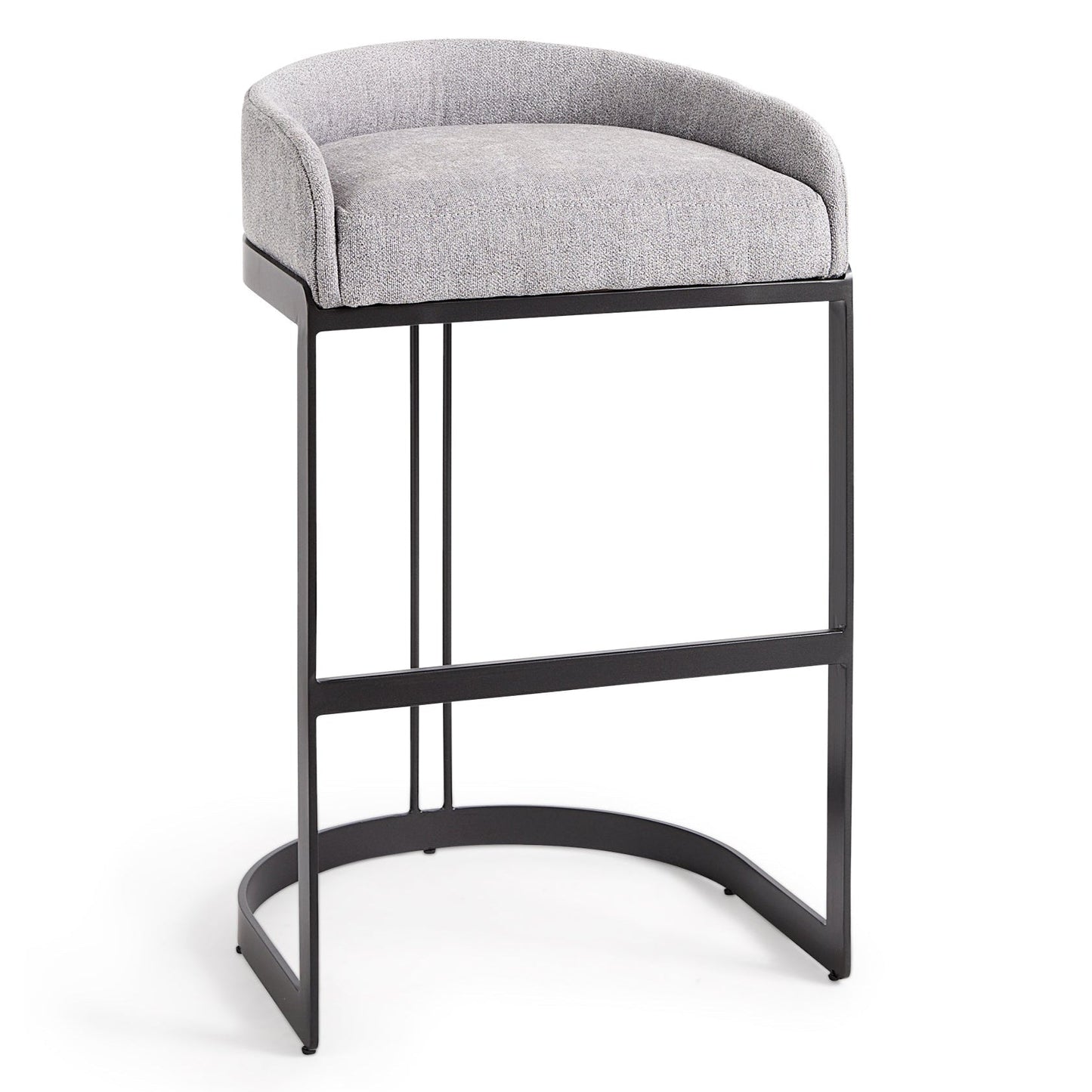 Hollyfield Fabric Low-Back Barstool