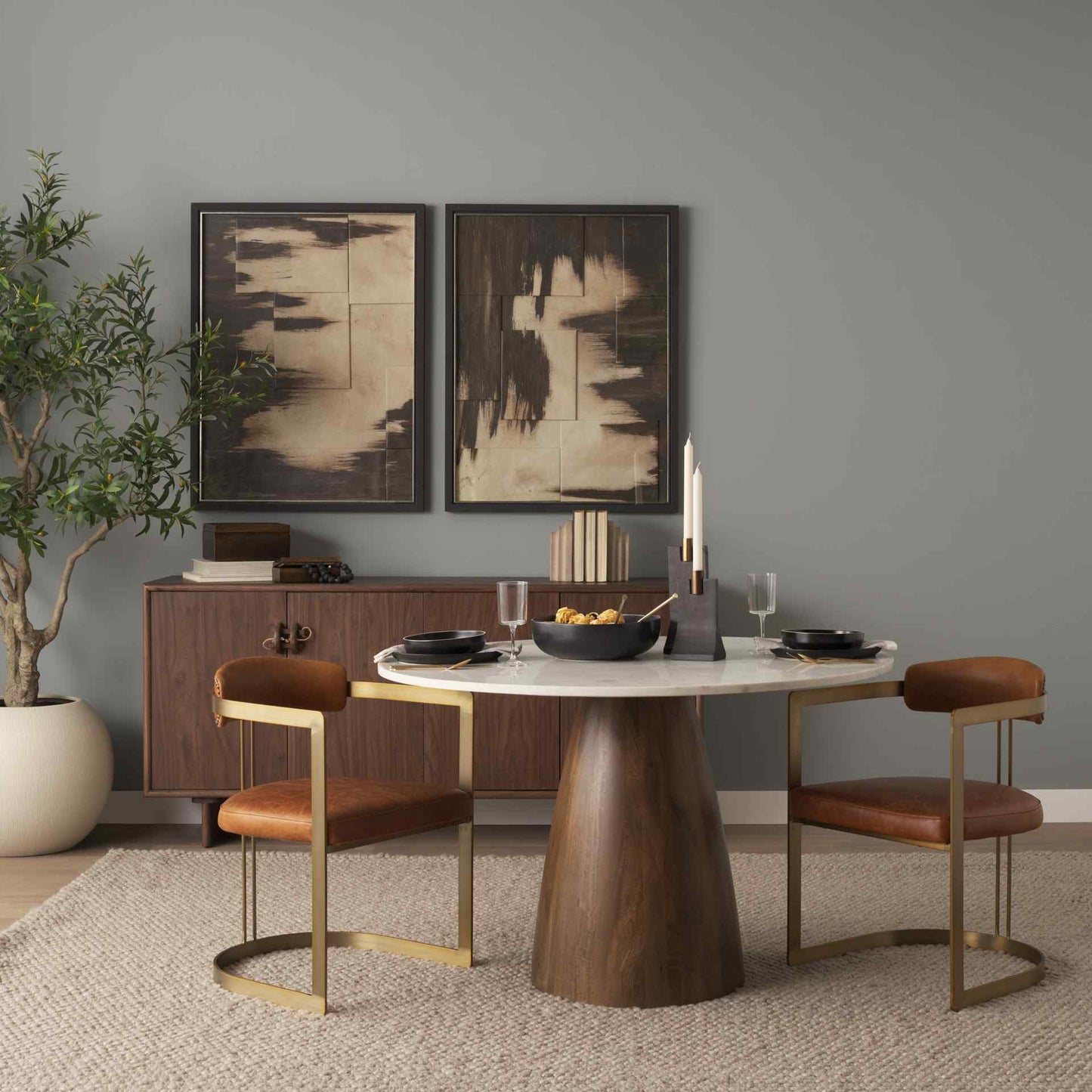 Mercana Hollyfield Leather Dining Armchair 2PC