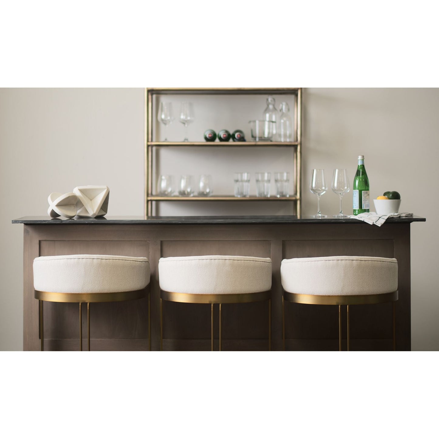 Mercana Hollyfield Leather Low-Back Counter Stool