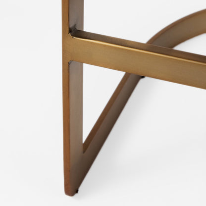 Mercana Hollyfield Leather Low-Back Counter Stool