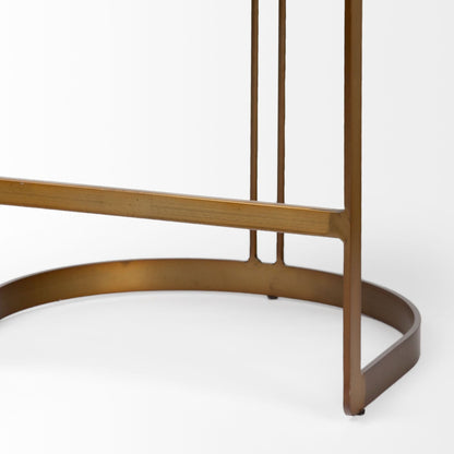 Mercana Hollyfield Leather Low-Back Counter Stool